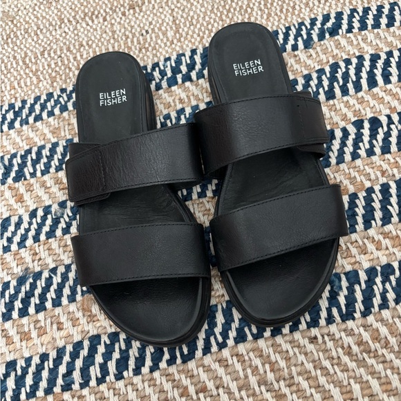Eileen Fisher Dee Leather Slide Sandal size 7 1/2 - Picture 11 of 11